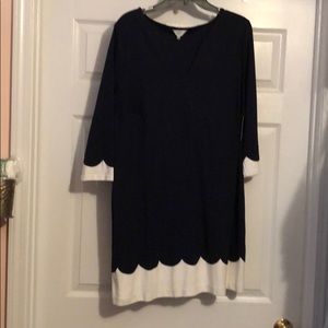 Crown and ivy navy and white one X women’s dress